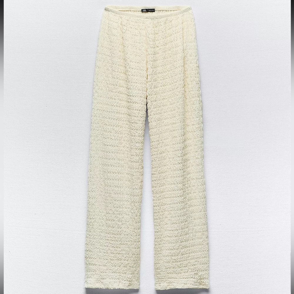 Zara Textured Pants & Asymmetric Top Set - Picture 5 of 8